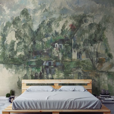 Houseart - ΣΗΜΑΝΤΙΚΟ: Σε περίπτωση διαφοράς τιμής από το κατάστημα ισχύει παντα και μόνο η τιμή του καταστήματος Στην άκρη του νερού, Paul Cezanne, Διάσημοι ζωγράφοι, 1