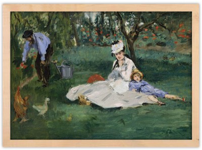 Houseart Μονέ Οικογένεια στον κήπο Argenteuil (1), Claude Monet, Διάσημοι ζωγράφοι, 20 x 15 εκ.