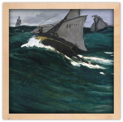 Houseart The Green Wave, Claude Monet, Διάσημοι ζωγράφοι, 40 x 40 εκ.