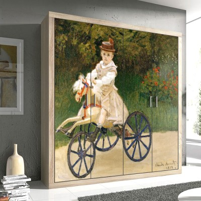 Houseart Jean Monet on His Hobby Horse, 1872, Claude Monet, Διάσημοι ζωγράφοι, 100 x 100 εκ.