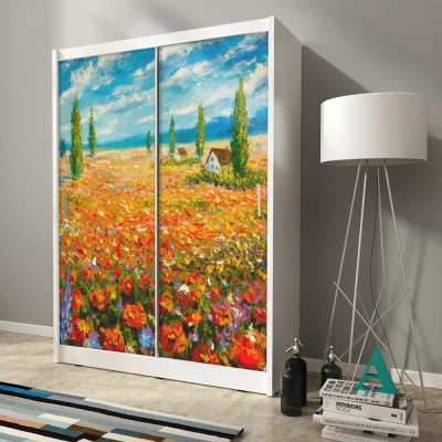 Houseart Tοπίο στο λιβάδι πετρελαίου, Claude Monet, Διάσημοι ζωγράφοι, 100 x 100 εκ.