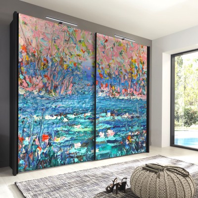Houseart Blooming rose garden (1), Claude Monet, Διάσημοι ζωγράφοι, 100 x 100 εκ.