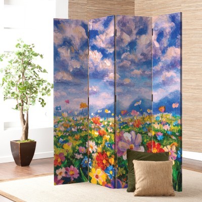 Houseart Paint landscape flower, Claude Monet, Διάσημοι ζωγράφοι, 80 x 180 εκ. [Δίφυλλο]