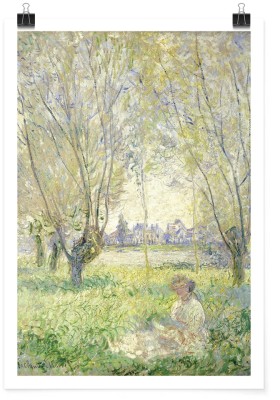 Houseart Woman Seated under the Willows oil on canvas, Claude Monet, Διάσημοι ζωγράφοι, 15 x 20 εκ.