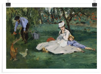 Houseart The Monet family in their garden at Argenteuil, Claude Monet, Διάσημοι ζωγράφοι, 20 x 15 εκ.