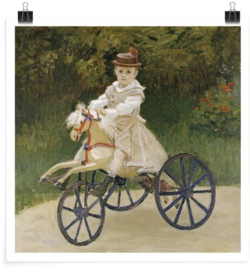 Houseart Jean Monet on His Hobby Horse, Claude Monet, Διάσημοι ζωγράφοι, 20 x 20 εκ.