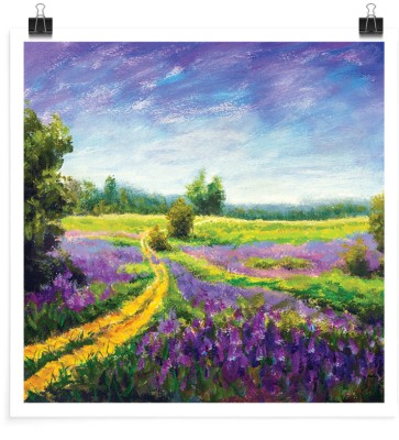 Purple flowers field oil painting (1), Claude Monet, Δι
