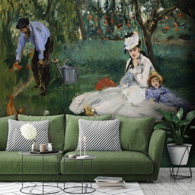 Πίνακες House Art - ΣΗΜΑΝΤΙΚΟ: Σε περίπτωση διαφοράς τιμής από το κατάστημα ισχύει παντα και μόνο η τιμή του καταστήματος The Monet family in their garden at Argenteuil, 1874, C