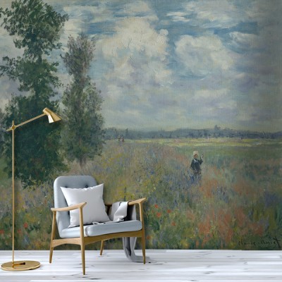 Houseart Poppy fields near argenteuil, 1875, Claude Monet, Διάσημοι ζωγράφοι, 100 x 73 εκ.