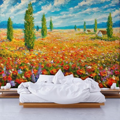 Floral Meadow Oil Painting, Claude Monet, Διάσημοι ζωγρ