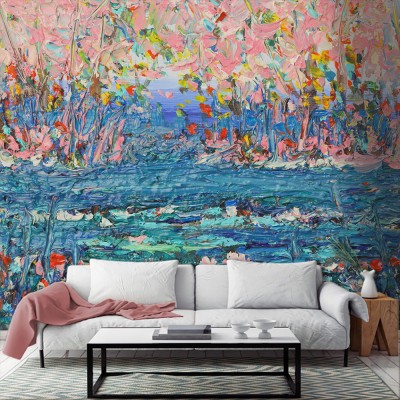 Houseart Ανθισμένος κήπος με τριανταφυλλιές, Claude Monet, Διάσημοι ζωγράφοι, 100 x 67 εκ.