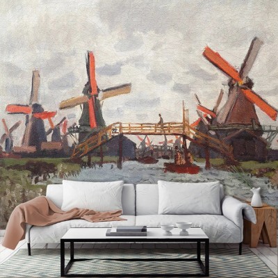Houseart Windmill in Holland, Claude Monet, Διάσημοι ζωγράφοι, 100 x 67 εκ.