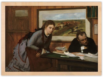 Houseart  The writer Edmond Duranty and model Emma Dobigny, Edgar Degas, Διάσημοι ζωγράφοι, 20 x 15 εκ. Ύφασμα | Mediatex® Botticelli