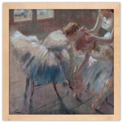 Houseart Three Dancers Preparing for Class, Edgar Degas, Διάσημοι ζωγράφοι, 40 x 40 εκ. Ύφασμα | Mediatex® Botticelli