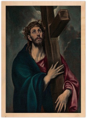 Houseart Christ carrying the cross oil painting, El Greco Domenikos Theotokopoulos, Διάσημοι ζωγράφοι, 15 x 20 εκ. Ύφασμα | Mediatex® Botticelli