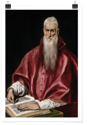 Houseart Saint Jerome as cardinal, El Greco Domenikos Theotokopoulos, Διάσημοι ζωγράφοι, 15 x 20 εκ. Χαρτί | TRISOLV POSTER PAPER PRIME 200 GLOSSY