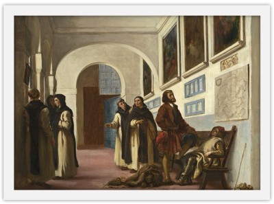 Houseart Christopher Columbus and His Son at La Rabida, 1838, Delacroix Eugene, Διάσημοι ζωγράφοι, 20 x 15 εκ. Ύφασμα | Mediatex® Botticelli