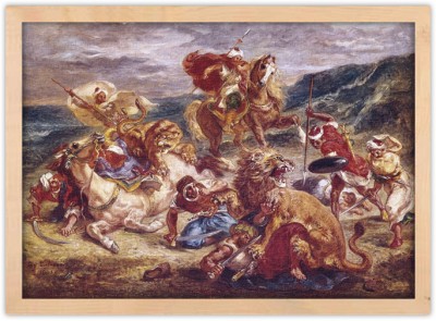 Houseart The Lion Hunt, Delacroix Eugene, Διάσημοι ζωγράφοι, 20 x 15 εκ.