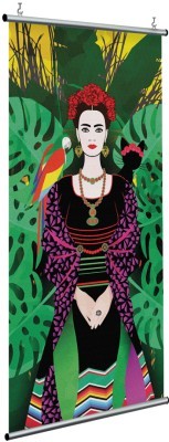 Frida Kahlo on floral patten, Frida Kahlo - Diego River