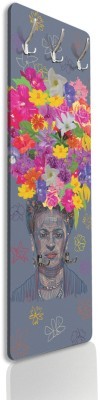 Houseart Drawing of Frida Kahlo with flower crown on the head, Frida Kahlo - Diego Rivera, Διάσημοι ζωγράφοι, 45 x 138 εκ.
