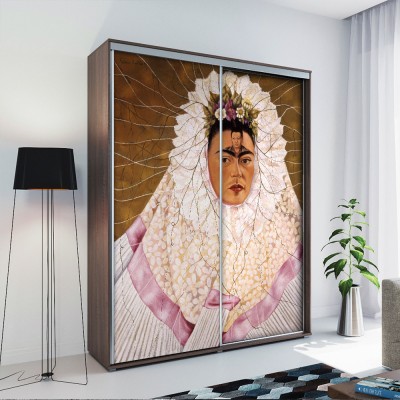 Diego Rivera sketched on Frida\'s face, Frida Kahlo - D