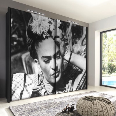 Houseart Frida Kahlo in Black and White, Frida Kahlo - Diego Rivera, Διάσημοι ζωγράφοι, 100 x 100 εκ.