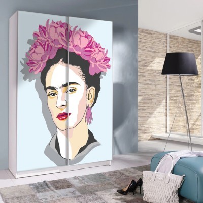 Self-portrait painting, Frida Kahlo - Diego Rivera, Διά