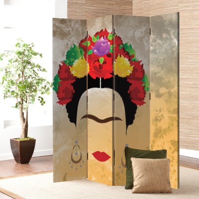 Frida Kahlo portrait watercolor style, Frida Kahlo - Di