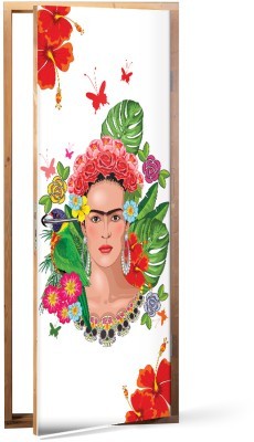 Houseart - ΣΗΜΑΝΤΙΚΟ: Σε περίπτωση διαφοράς τιμής από το κατάστημα ισχύει παντα και μόνο η τιμή του καταστήματος Εξοτικό FloralΠορτρέτο της Frida Kahlo σε άσπρο φόντο,