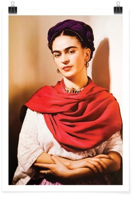 Frida kahlo with a red scarf, Frida Kahlo - Diego River