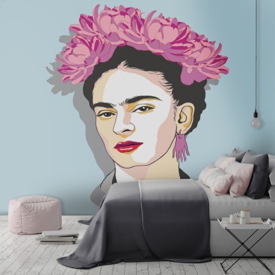 Houseart Self-portrait painting, Frida Kahlo - Diego Rivera, Διάσημοι ζωγράφοι, 100 x 100 εκ.