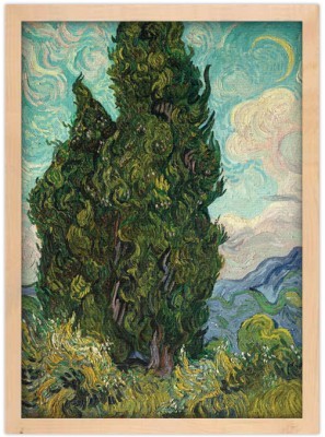 Green grasslands with cypresses, Vincent van Gogh, Διάσ