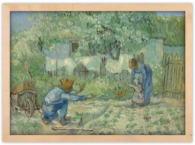 Houseart First Steps, after Millet, 1890, Vincent van Gogh, Διάσημοι ζωγράφοι, 20 x 15 εκ. Ύφασμα | Mediatex® Botticelli