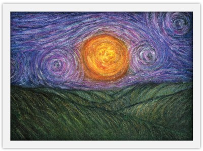 Houseart Green hills and sun, Vincent van Gogh, Διάσημοι ζωγράφοι, 20 x 15 εκ. Ύφασμα | Mediatex® Botticelli