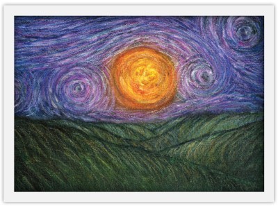 Houseart Green hills and sun (3), Vincent van Gogh, Διάσημοι ζωγράφοι, 20 x 15 εκ. Ύφασμα | Mediatex® Botticelli