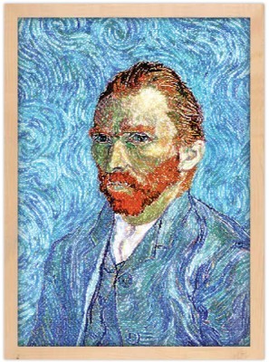 Self portrait with pixel art style, Vincent van Gogh, Δ