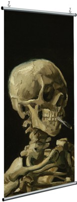 Houseart Κρανίο ενός σκελετού με αναμμένο τσιγάρο, Vincent van Gogh, Διάσημοι ζωγράφοι, 120 x 250 εκ.