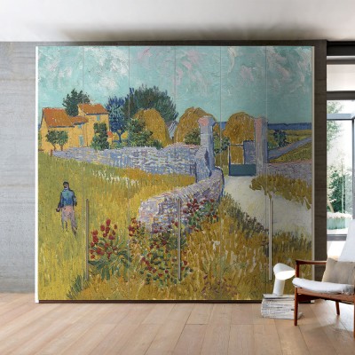 Houseart Farmhouse in Provence, Vincent van Gogh, Διάσημοι ζωγράφοι, 100 x 100 εκ.