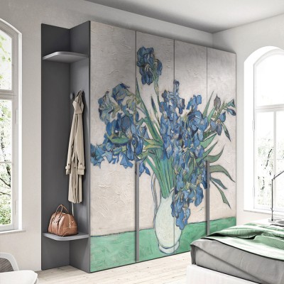 Houseart - ΣΗΜΑΝΤΙΚΟ: Σε περίπτωση διαφοράς τιμής από το κατάστημα ισχύει παντα και μόνο η τιμή του καταστήματος Ίριδες με ροζ φόντο (1), Vincent van Gogh, Διάσημοι ζωγ