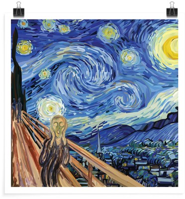 Houseart - ΣΗΜΑΝΤΙΚΟ: Σε περίπτωση διαφοράς τιμής από το κατάστημα ισχύει παντα και μόνο η τιμή του καταστήματος The Scream at The Starry Night (3), Vincent van Gogh, Δ