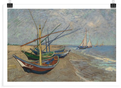 Fishing Boats on the Beach at Les Saintes-Maries oil pa