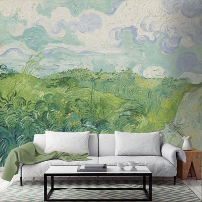 Green Wheat Fields, Auvers, 1890, Vincent van Gogh, Διά