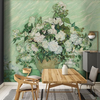 Still Life: Vase with Pink Roses, 1890, Vincent van Gog