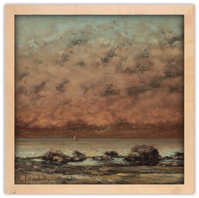 Houseart The Black Rocks at Trouville, Gustave Courbet, Διάσημοι ζωγράφοι, 40 x 40 εκ.
