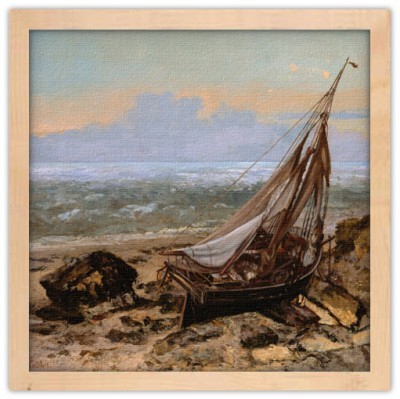 Houseart The Fishing boat, Gustave Courbet, Διάσημοι ζωγράφοι, 40 x 40 εκ.