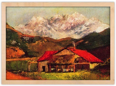 Houseart  A Hut in the Mountains, Gustave Courbet, Διάσημοι ζωγράφοι, 20 x 15 εκ.