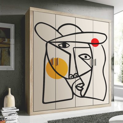 Houseart - ΣΗΜΑΝΤΙΚΟ: Σε περίπτωση διαφοράς τιμής από το κατάστημα ισχύει παντα και μόνο η τιμή του καταστήματος Αφηρημένο line πρόσωπο, Henri Matisse, Διάσημοι ζωγράφο