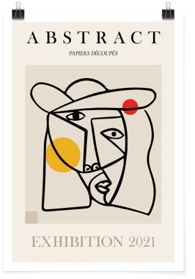 Houseart Abstract line face, Henri Matisse, Διάσημοι ζωγράφοι, 15 x 20 εκ.