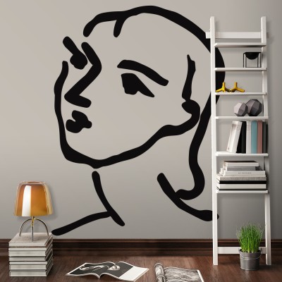 Houseart Woman One Line Art Vintage, Lithograph, Henri Matisse, Διάσημοι ζωγράφοι, 100 x 100 εκ.