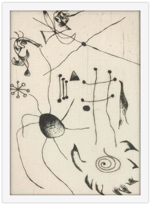 Houseart Série Noire et Rouge one plate, Joan Miro, Διάσημοι ζωγράφοι, 15 x 20 εκ.